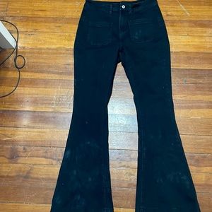 Black flare jeans